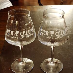 2 Bier House Cellars TEKU Clear Glasses